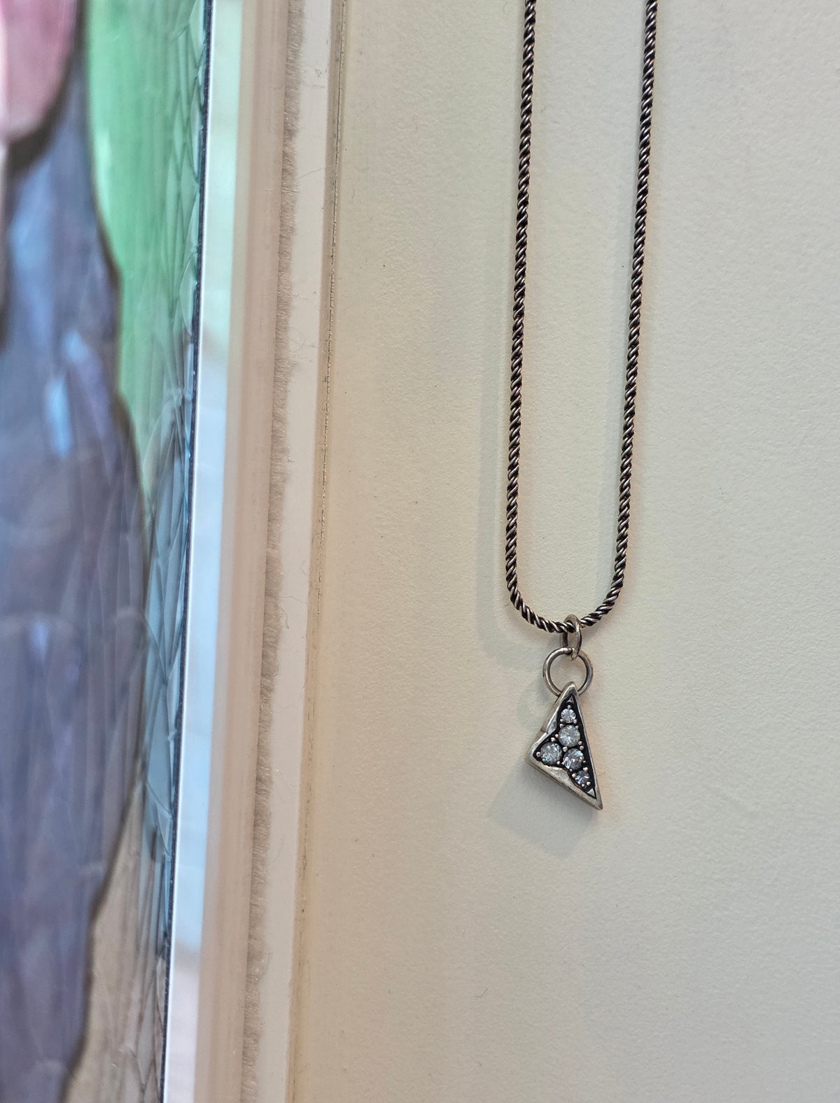Clear Sapphire Droplette Pendant