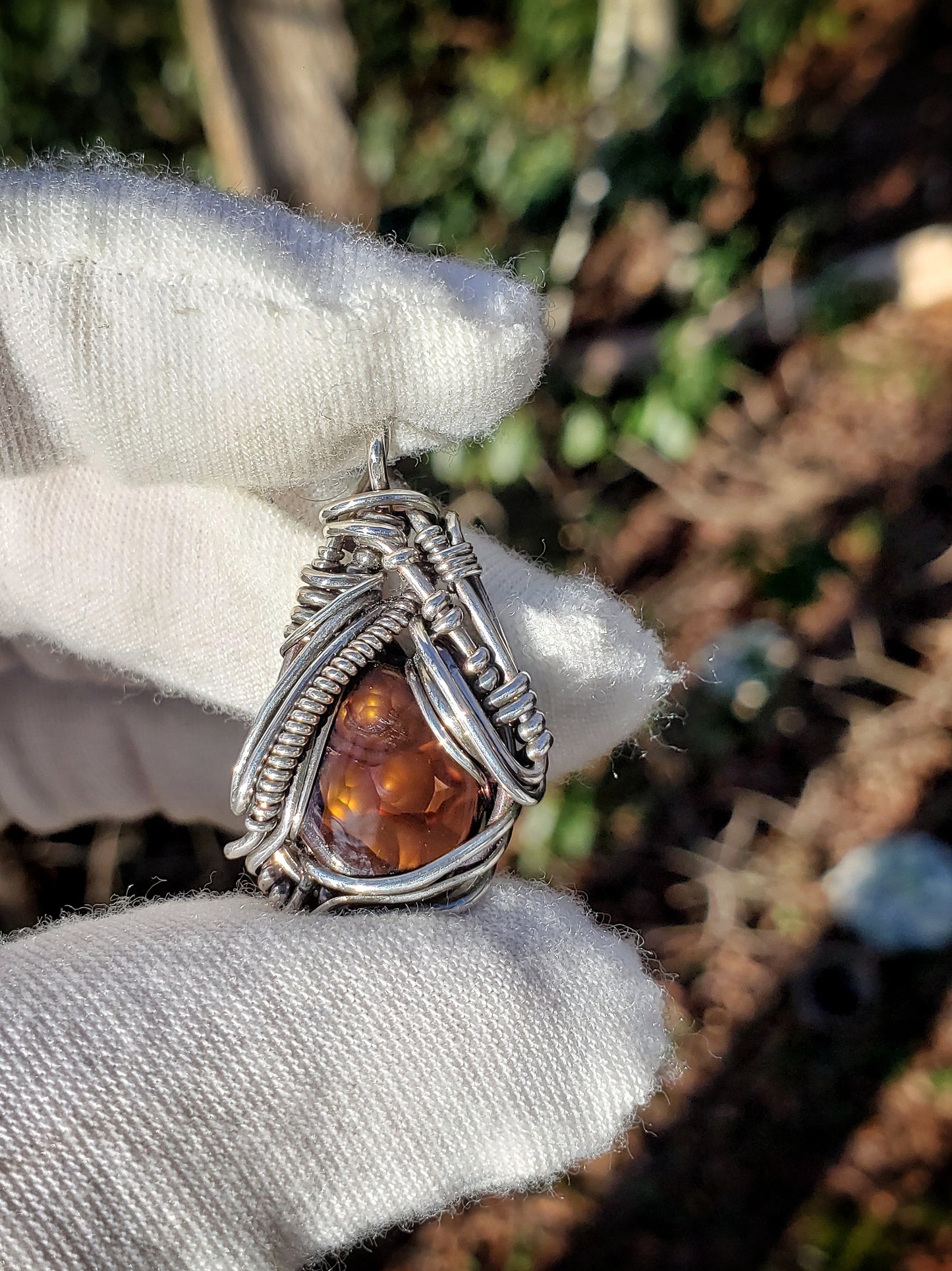 Fire Agate Flow Pendant