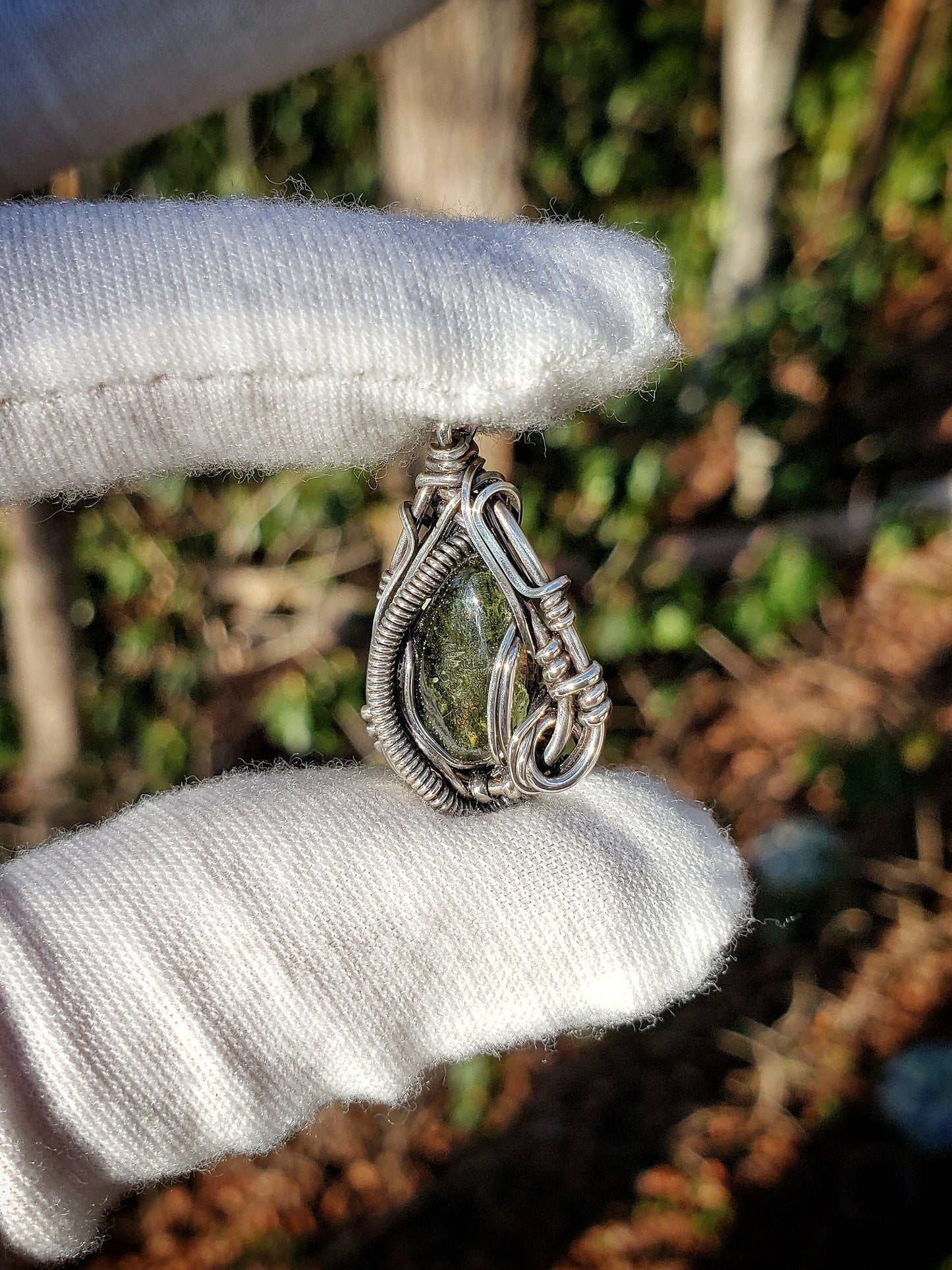 Moldavite Flow Pendant