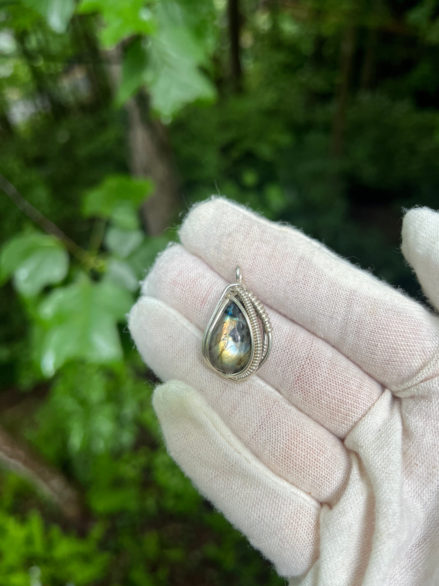 Small Labradorite Teardrop Pendant