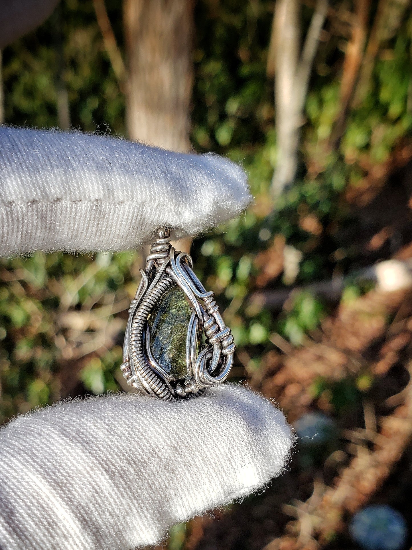 Moldavite Flow Pendant