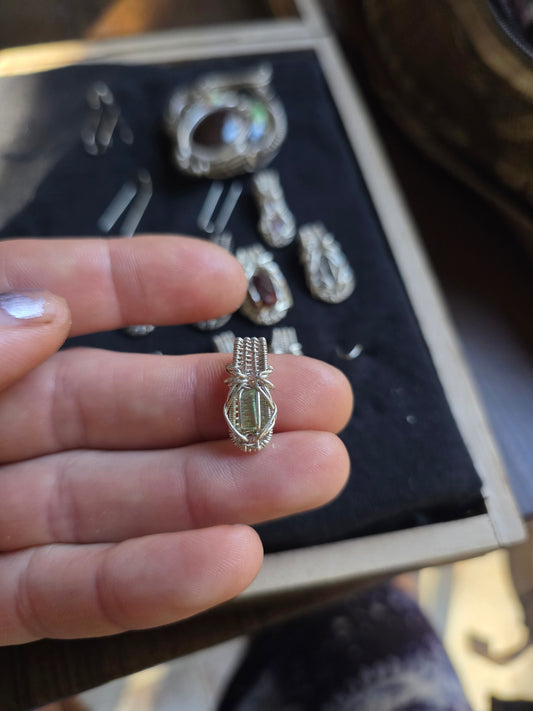 Tiny tourmaline DropWeave