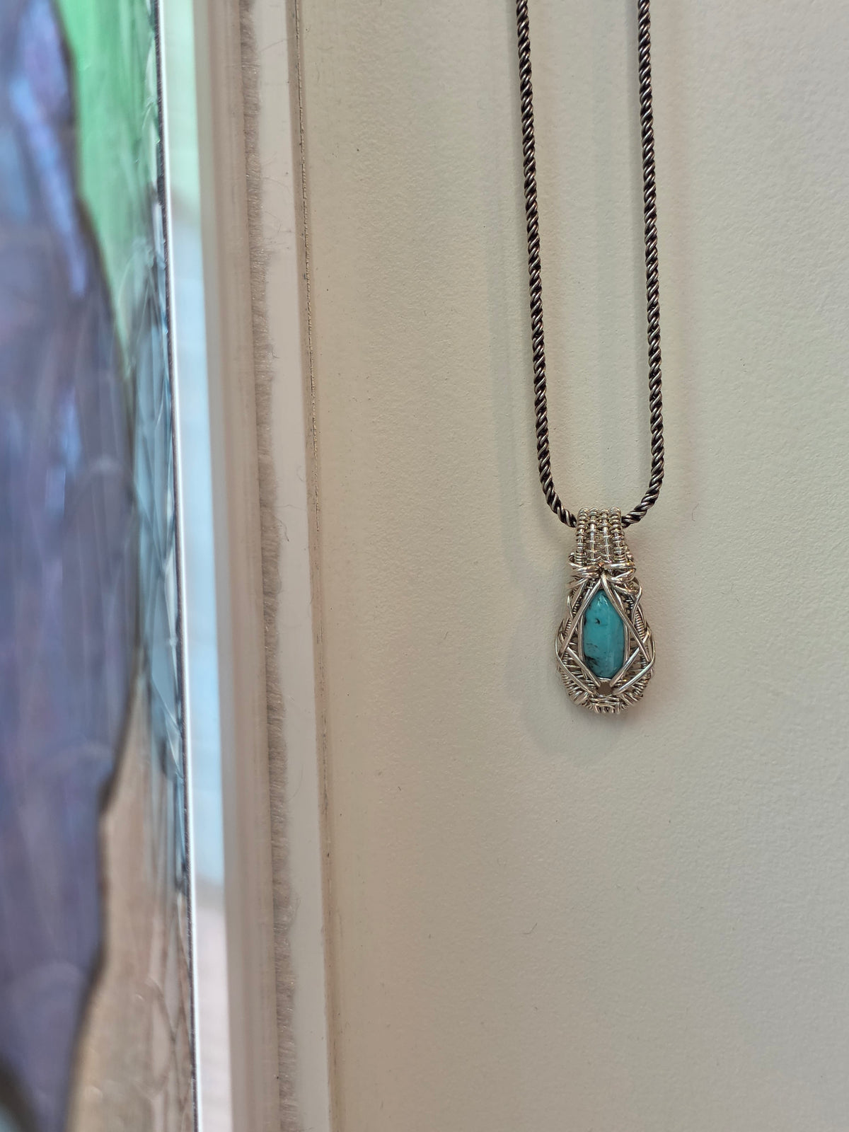 Turquoise DropWeave Pendant