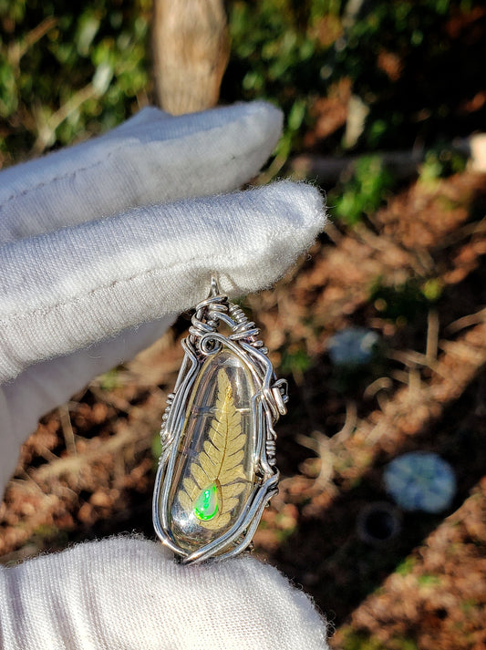 Fern with Opal Flow Pendant